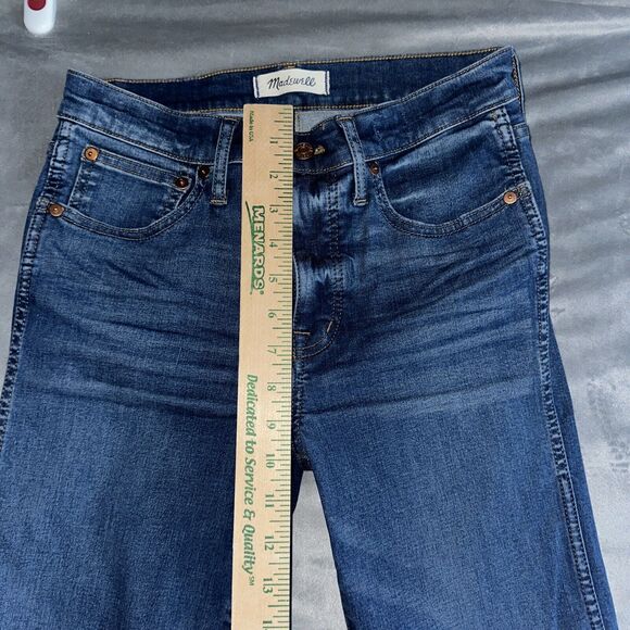 Madewell 9" High Rise Skinny Jeans Stretch Blue Denim Dark Wash Womens Size 28 - Picture 2 of 7